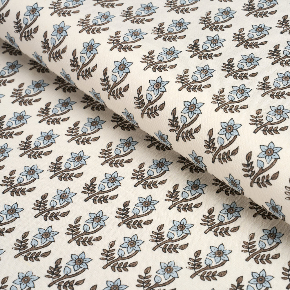 AMISHA HAND-PRINT | Blue & Brown