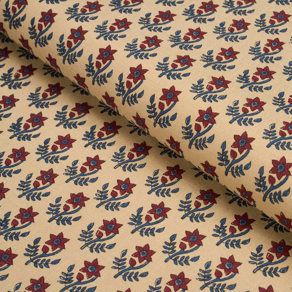 AMISHA HAND-PRINT | Red & Indigo