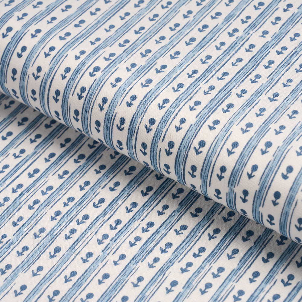NIDHI STRIPE HAND-PRINT | Sky