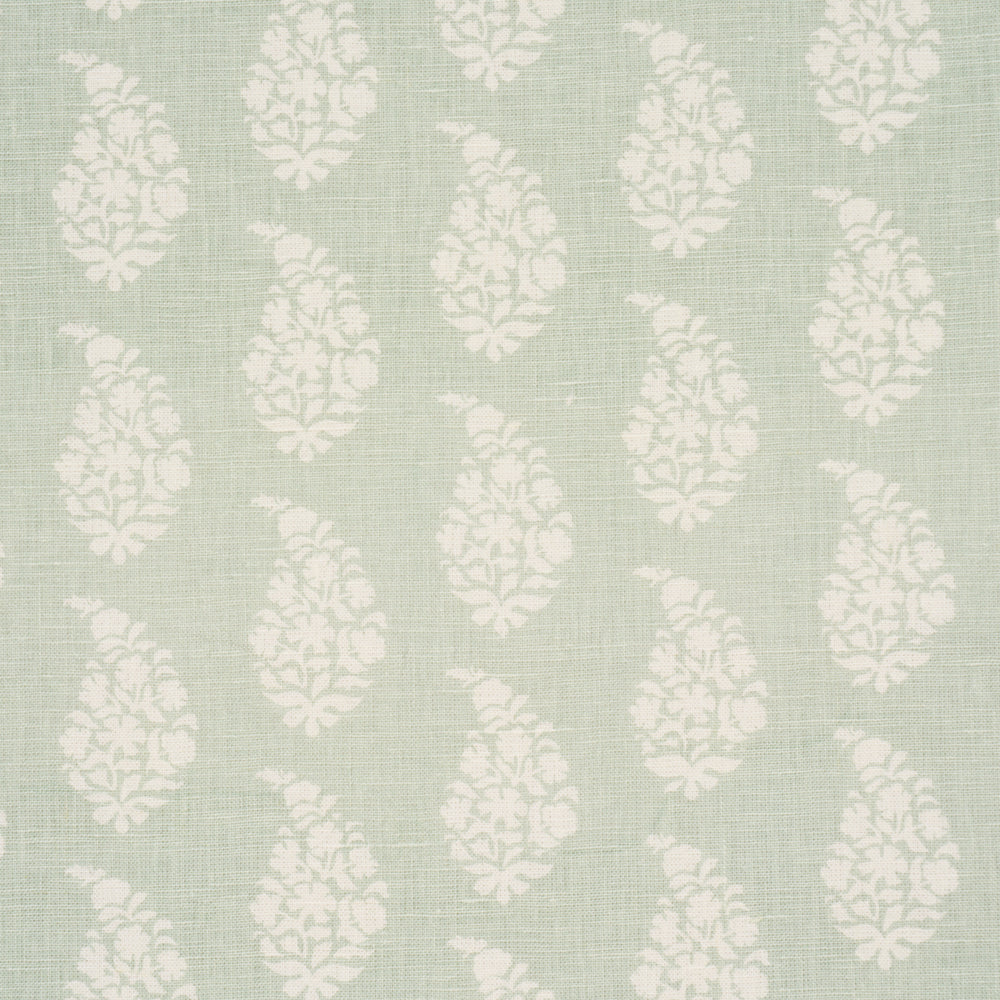 KAIA PAISLEY HAND-PRINT | Celadon