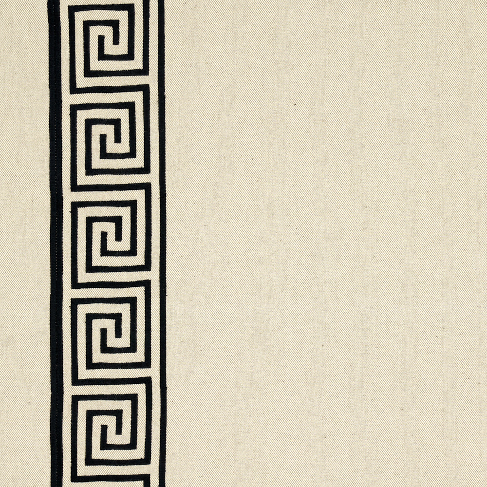 Greek Key Embroidery | Pebble And Black