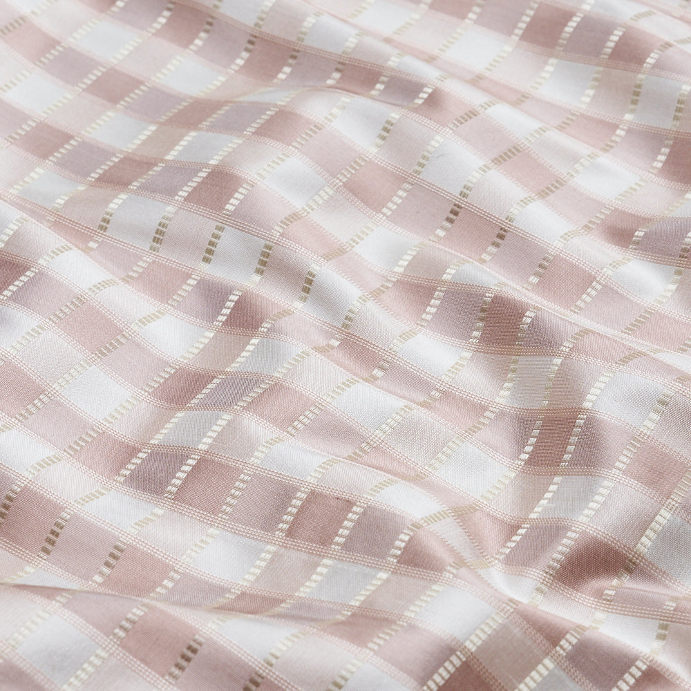INGRID SILK CHECK | Blush