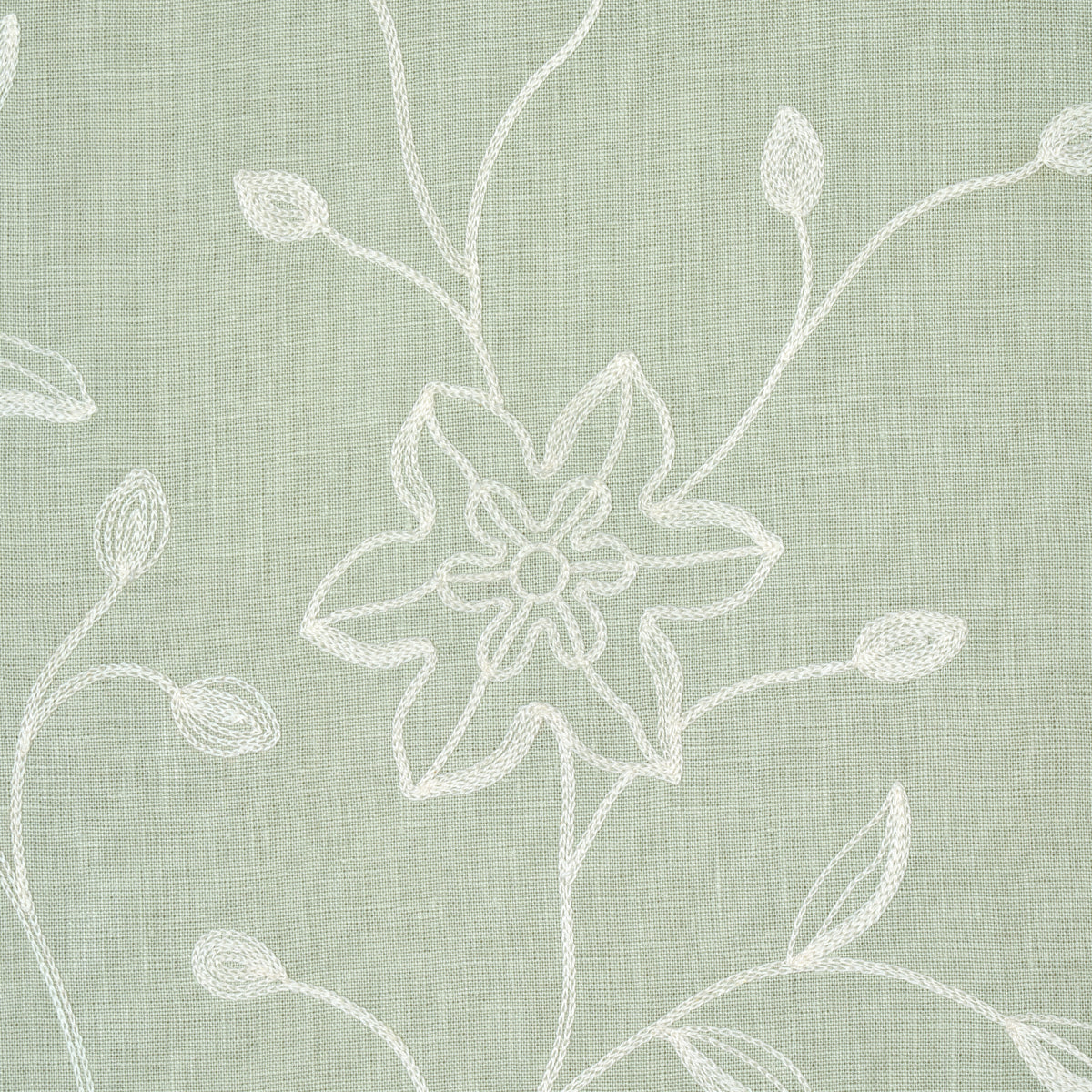 Georgia Linen Embroidery | Aqua