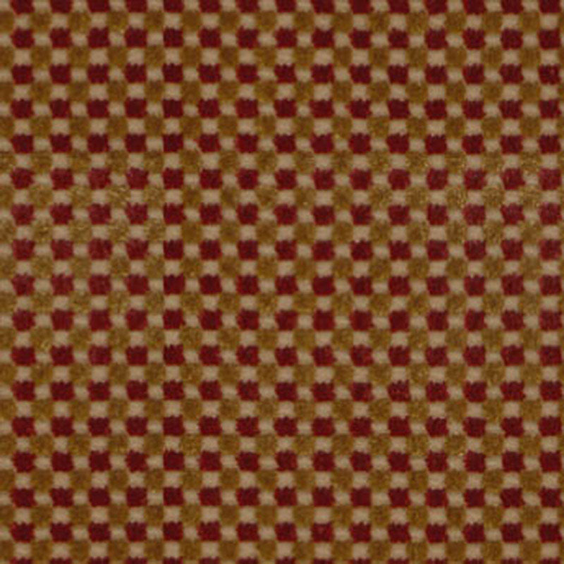 FENWICK CHECK VELVET | Red/Gold