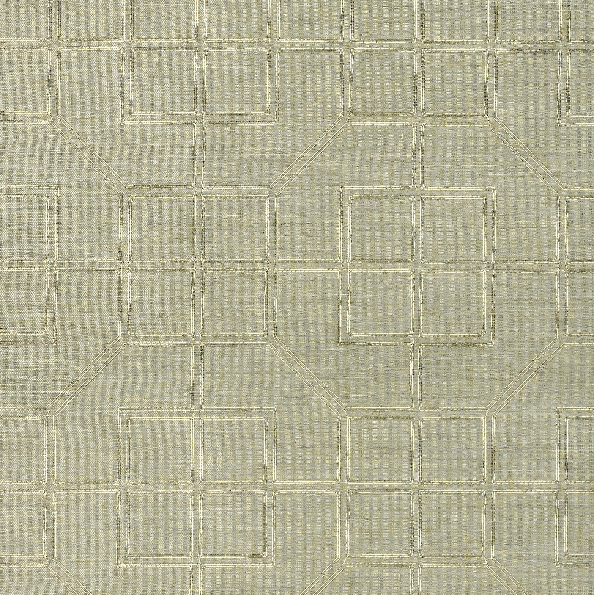 LINYI EMBROIDERED FRET SISAL | MIST