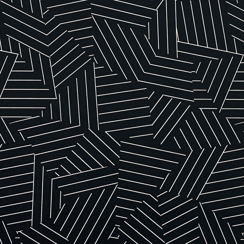 DECONSTRUCTED STRIPE | Ivory On Black