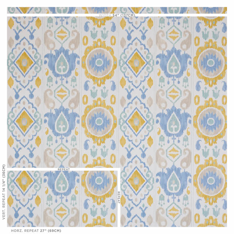 ELIZIA IKAT | Sky & Ochre