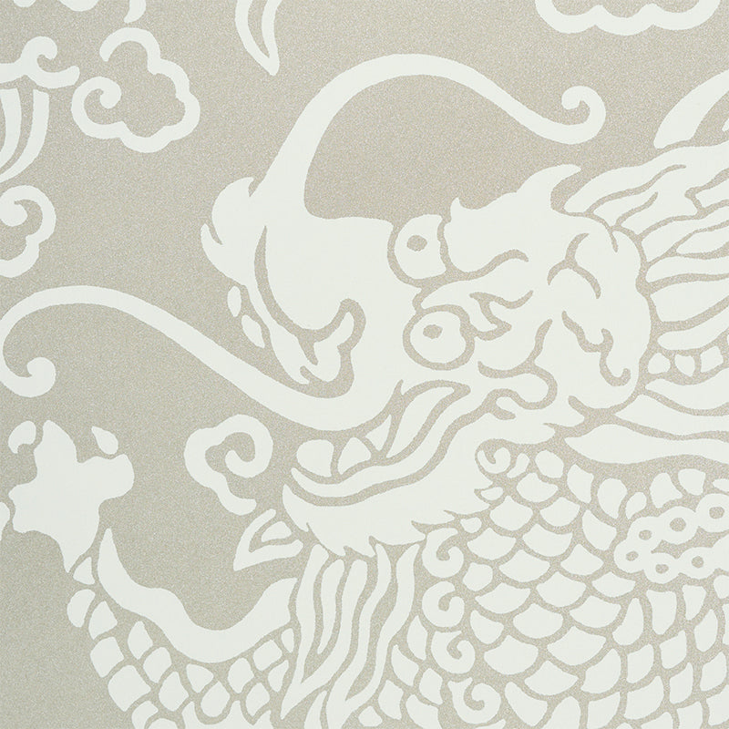 RUAN DRAGON DAMASK | Warm Silver