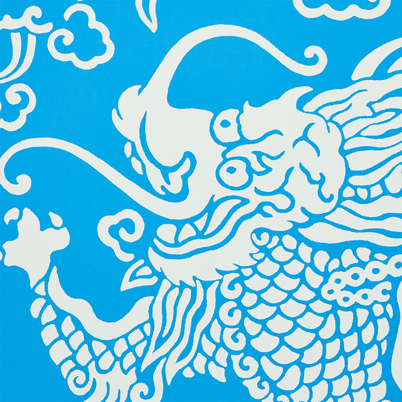 RUAN DRAGON DAMASK | Blue