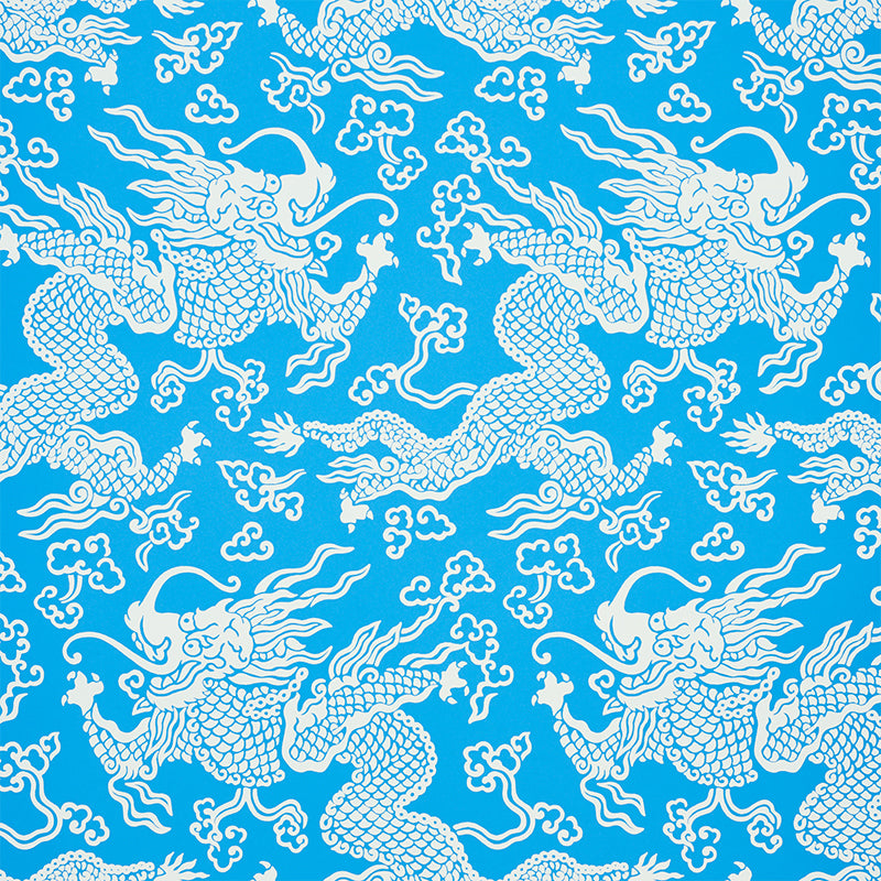 RUAN DRAGON DAMASK | Blue