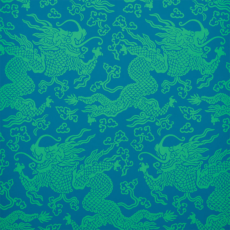 RUAN DRAGON DAMASK | Peacock