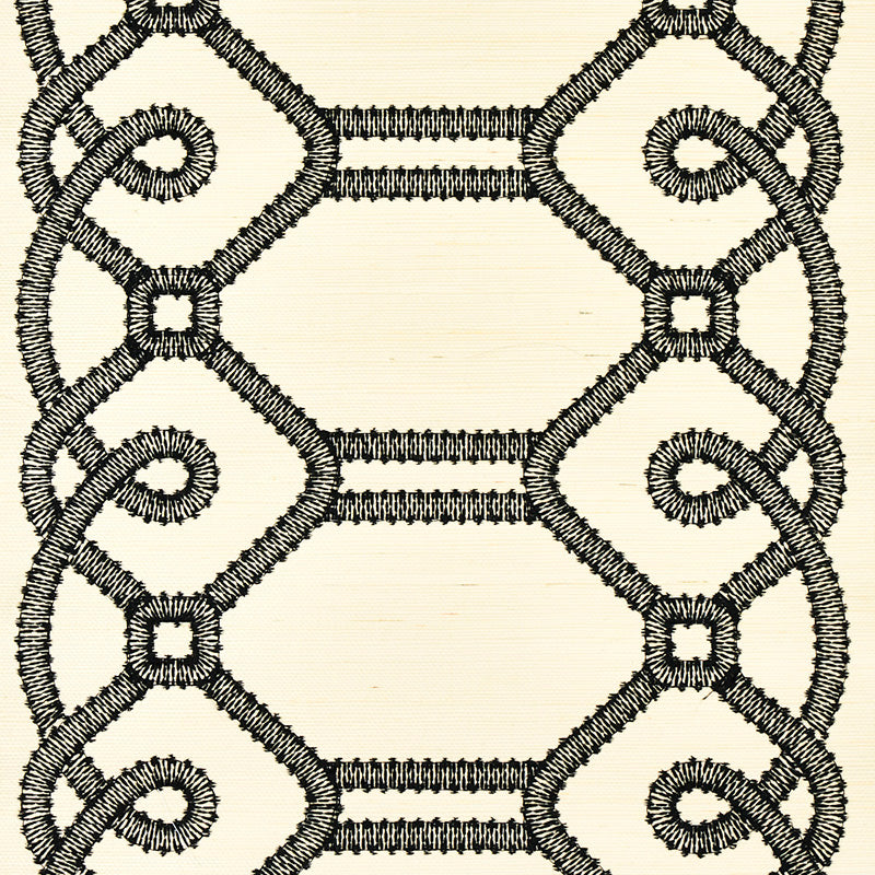 ZIZ EMBROIDERED SISAL | Black