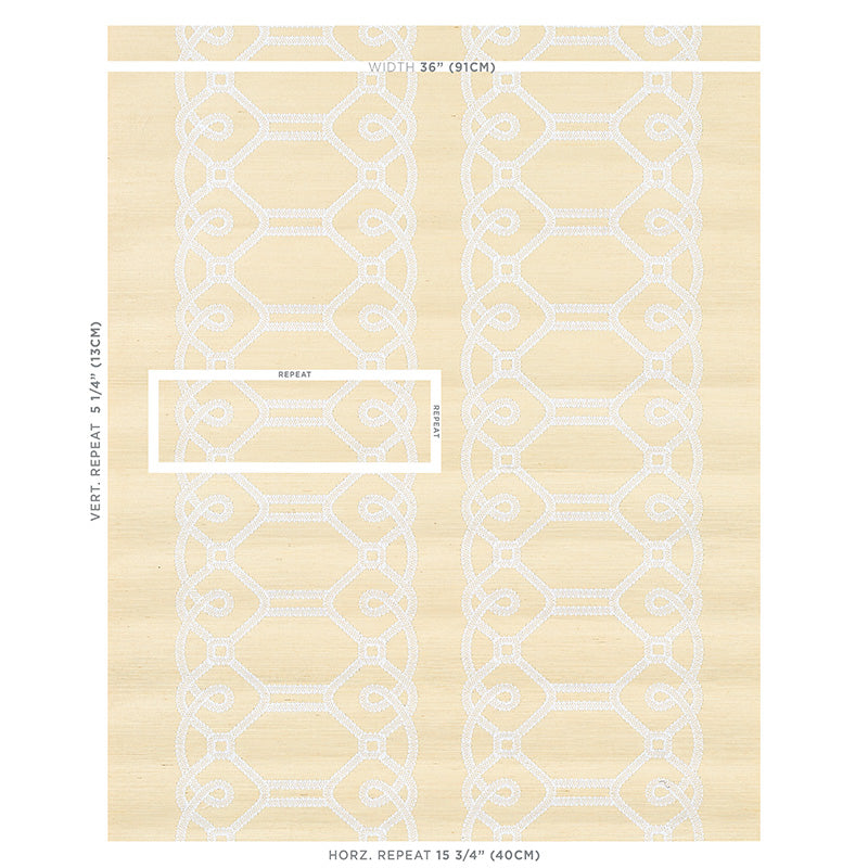 ZIZ EMBROIDERED SISAL | Neutral