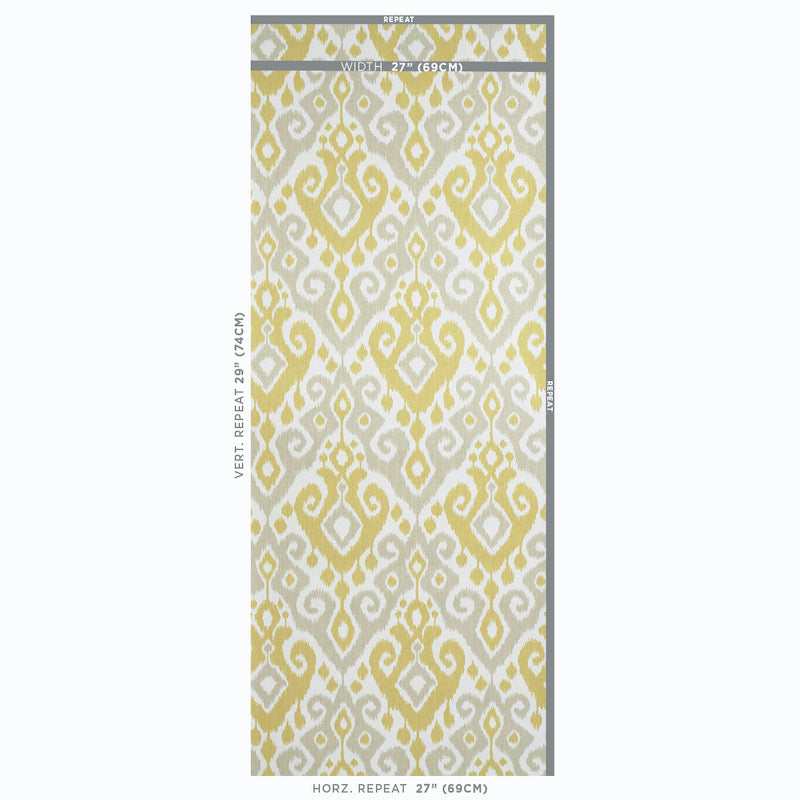 DEDRA DAMASK | Yellow & Stone