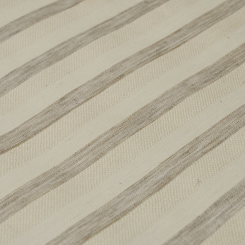 TEXTURED LINEN STRIPE | White