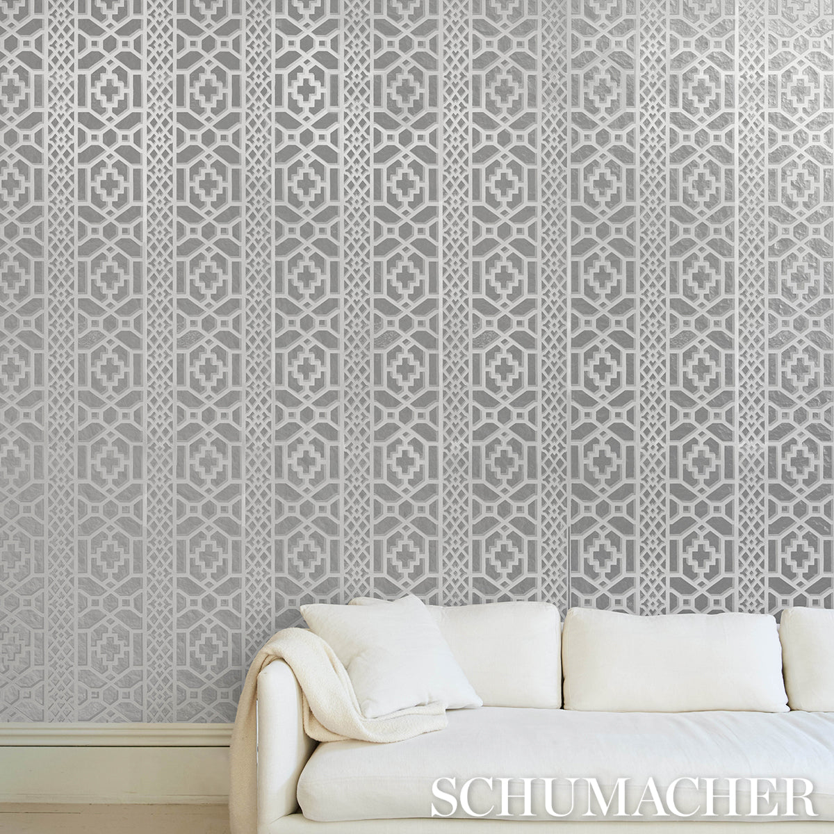 ZANZIBAR TRELLIS MYLAR | Silver Mylar