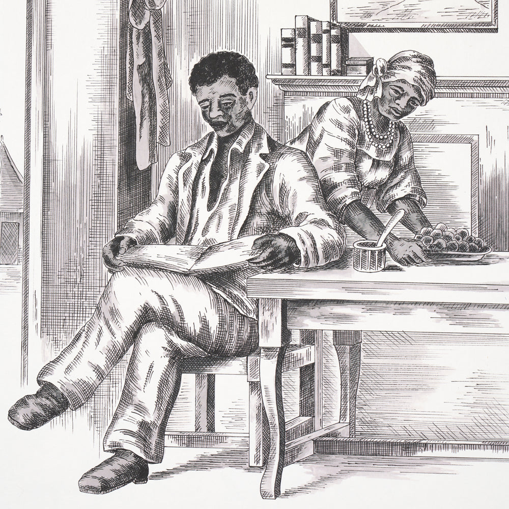 TOUSSAINT TOILE | Black On Ivory
