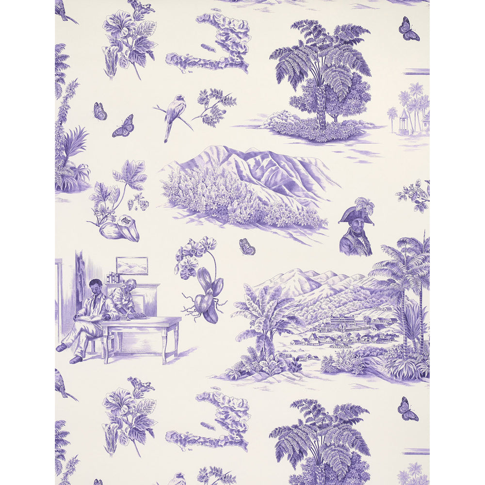 TOUSSAINT TOILE | Purple On Cream