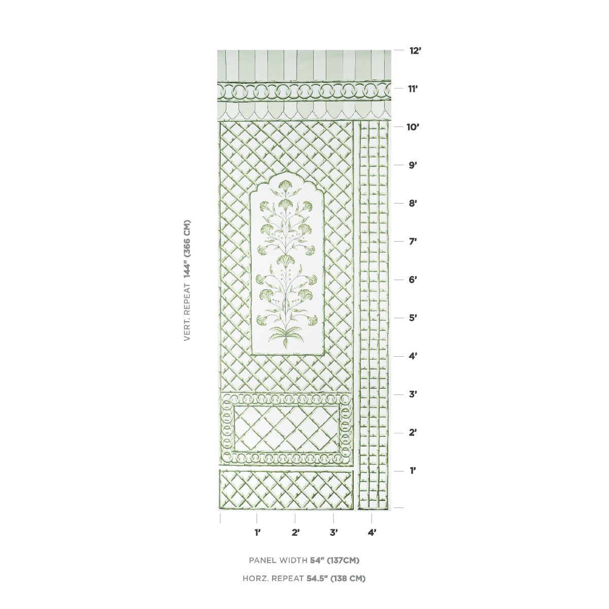 BAMBOO TRELLIS PANEL A | Green