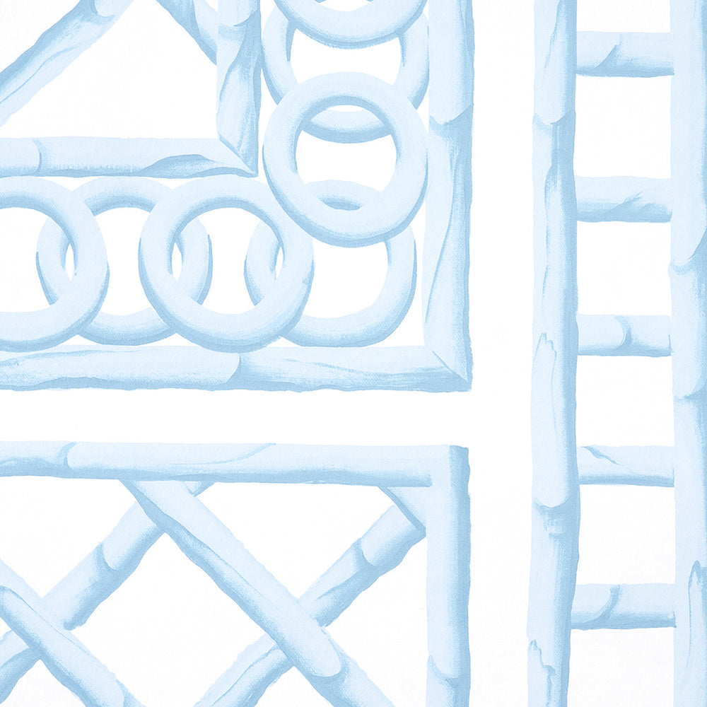 BAMBOO TRELLIS PANEL A | Blue