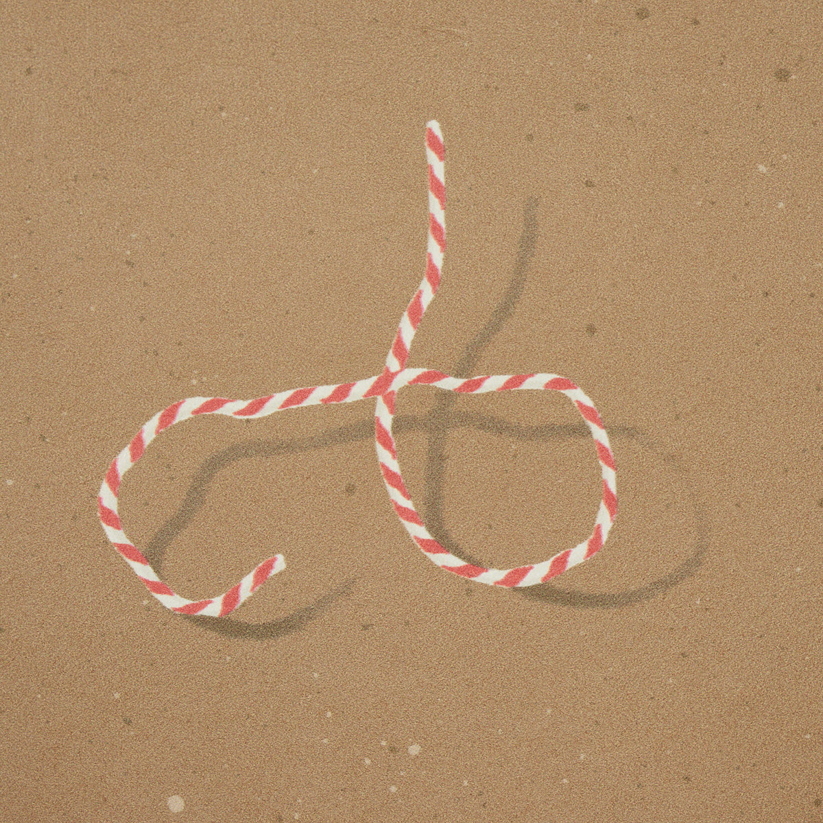 BUTCHER STRING | RED AND WHITE ON BROWN