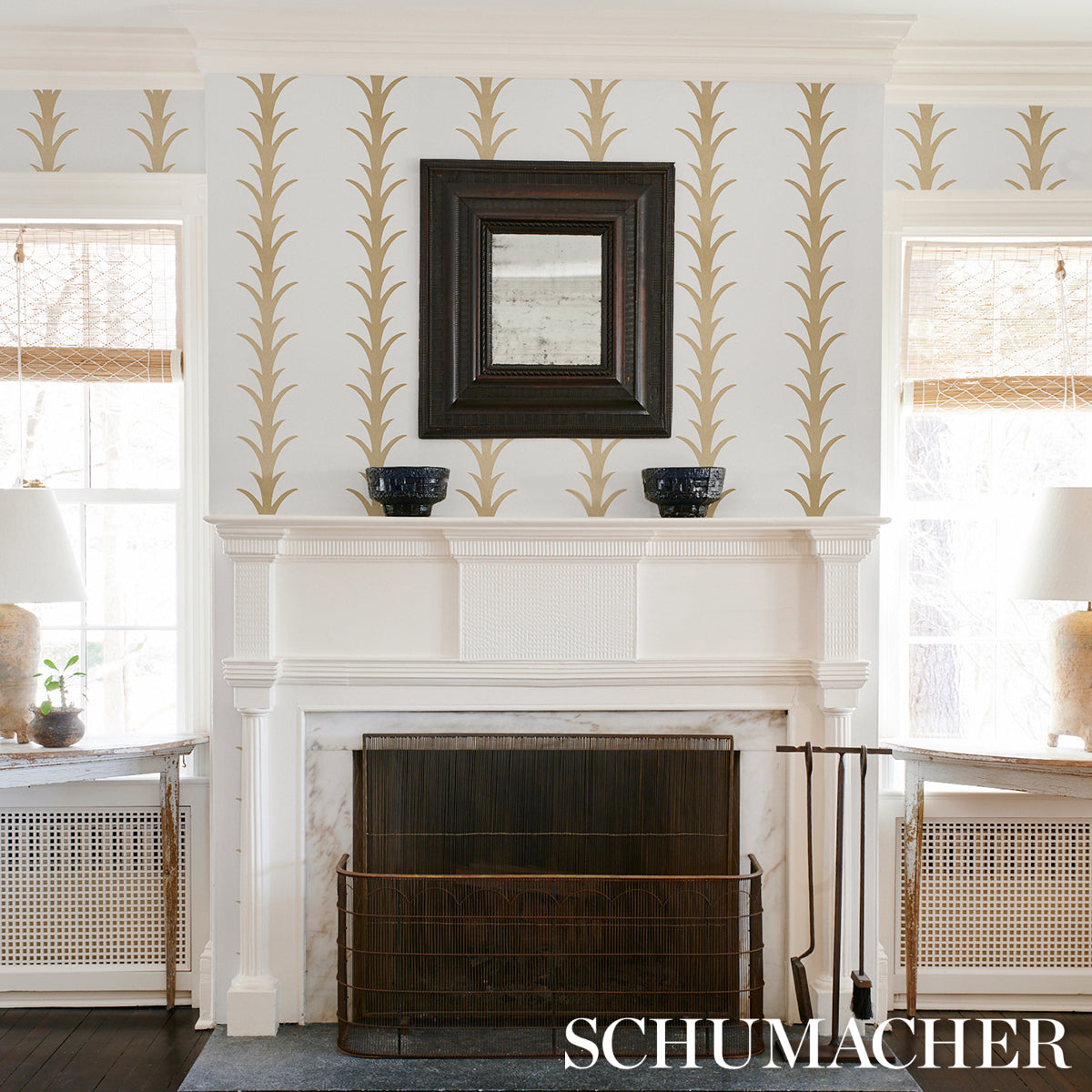 ACANTHUS STRIPE | GOLD ON IVORY