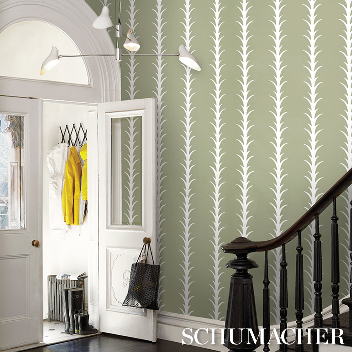ACANTHUS STRIPE | Metallic On Sage