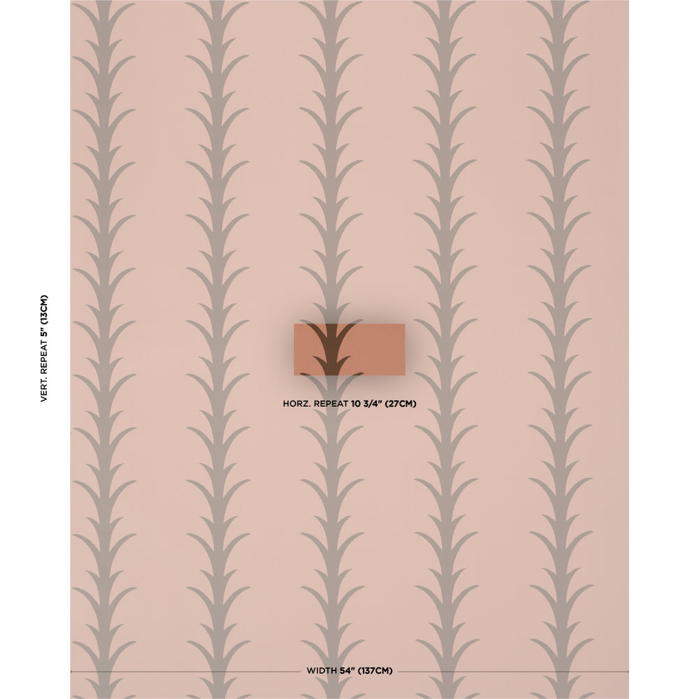 ACANTHUS STRIPE | Brown On Rosewood