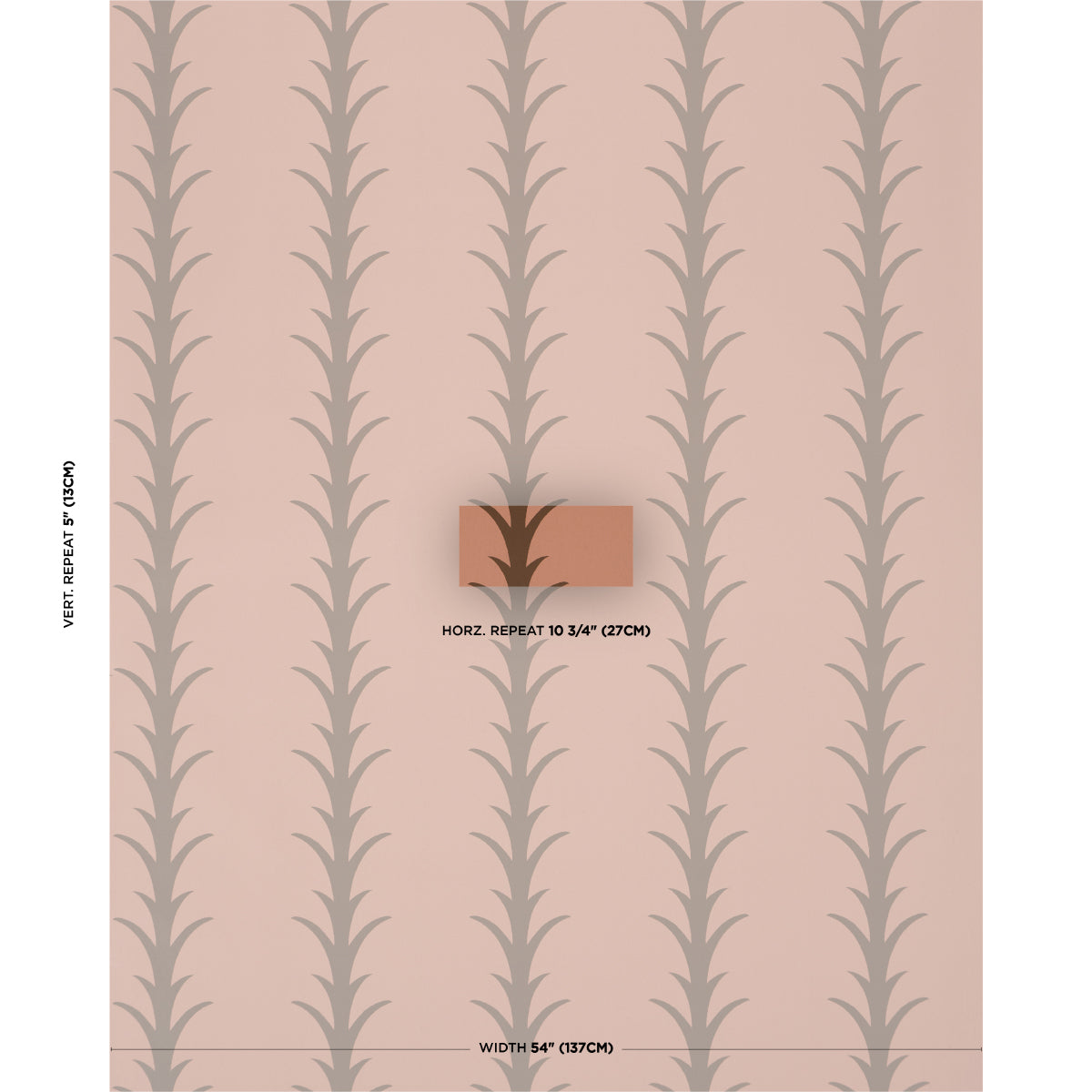 ACANTHUS STRIPE | Brown On Rosewood