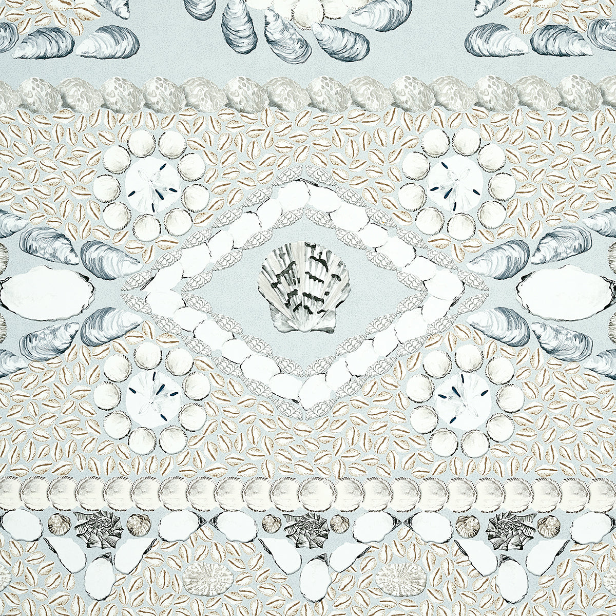 SHELL GROTTO PANEL A | Seafoam