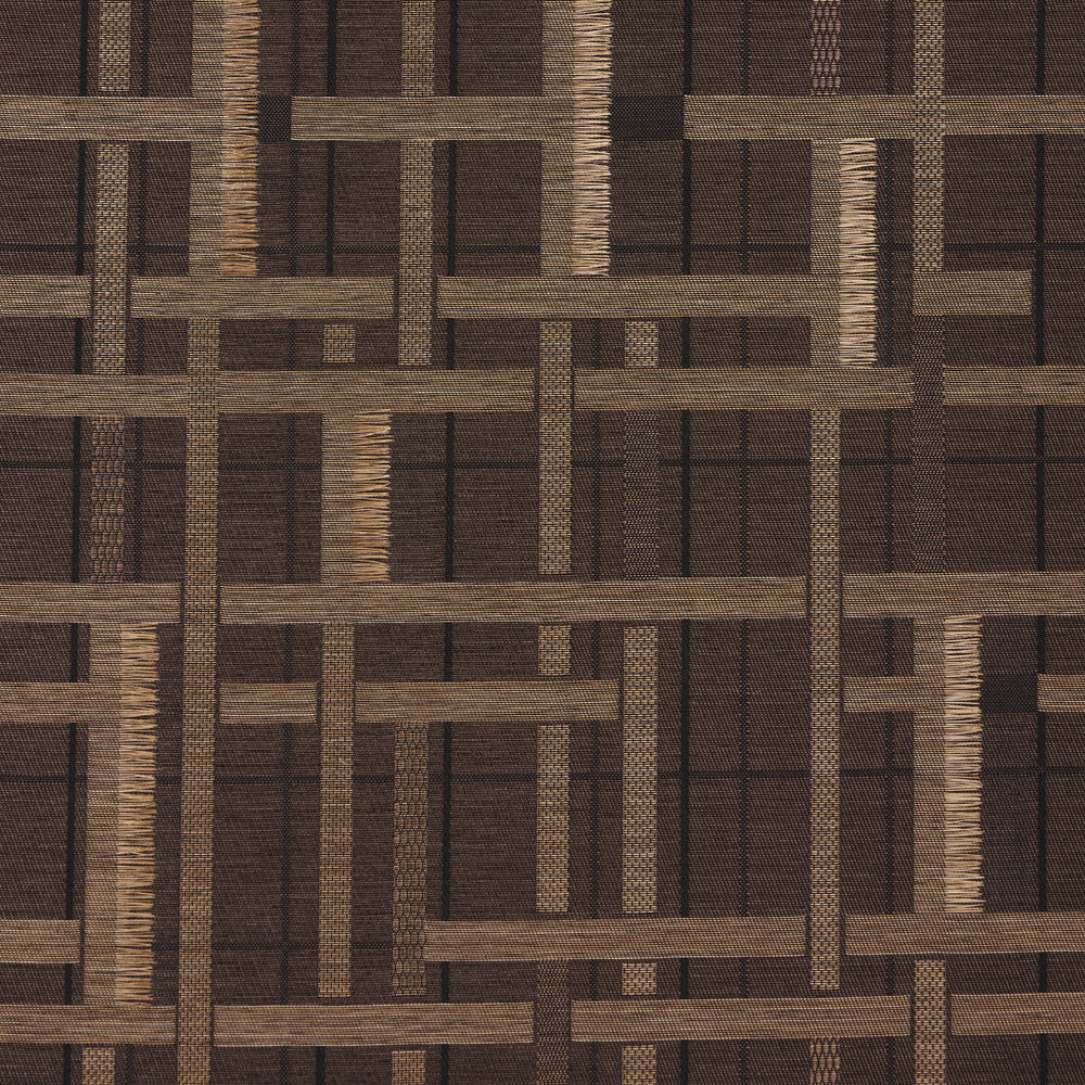 AXEL PLAID WALLCOVERING | Saddle Brown