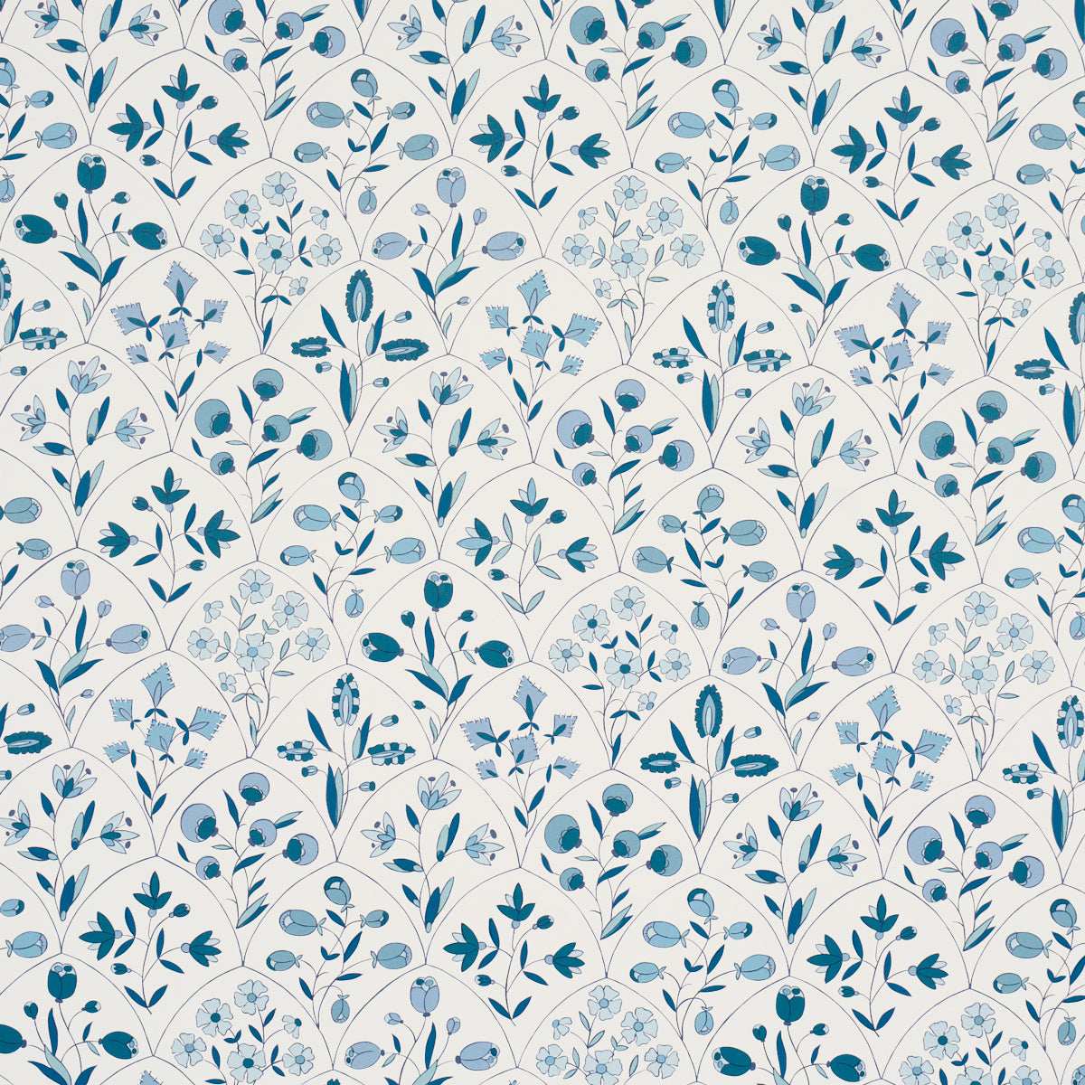 FRANCES SCALLOP FLORAL | Blues