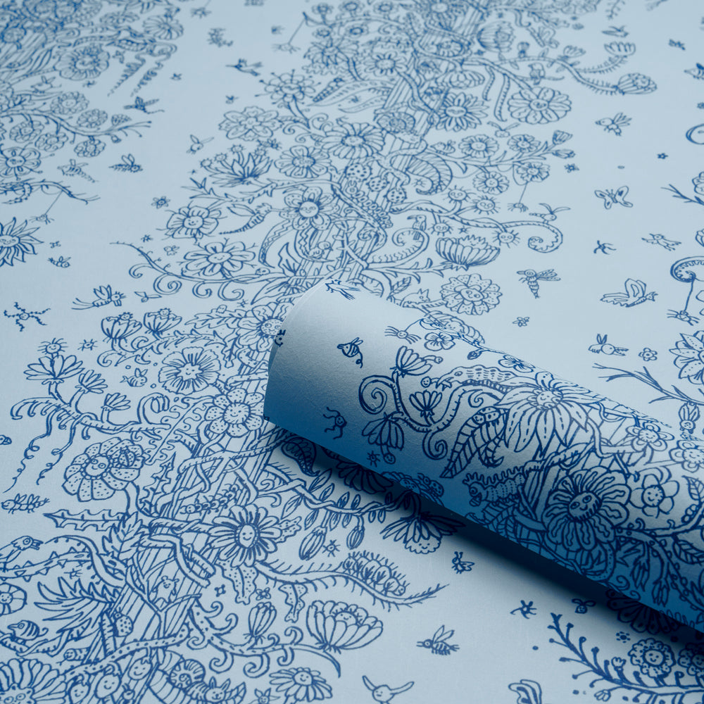 Edward Steed's Towers Of Flowers | Sky Blue & Navy