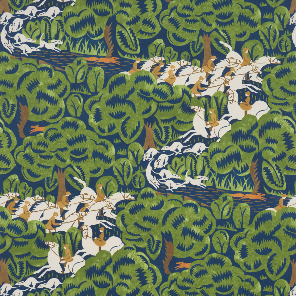 MARGARET SCHLOEMAN'S FOX CHASE | NAVY & GREEN