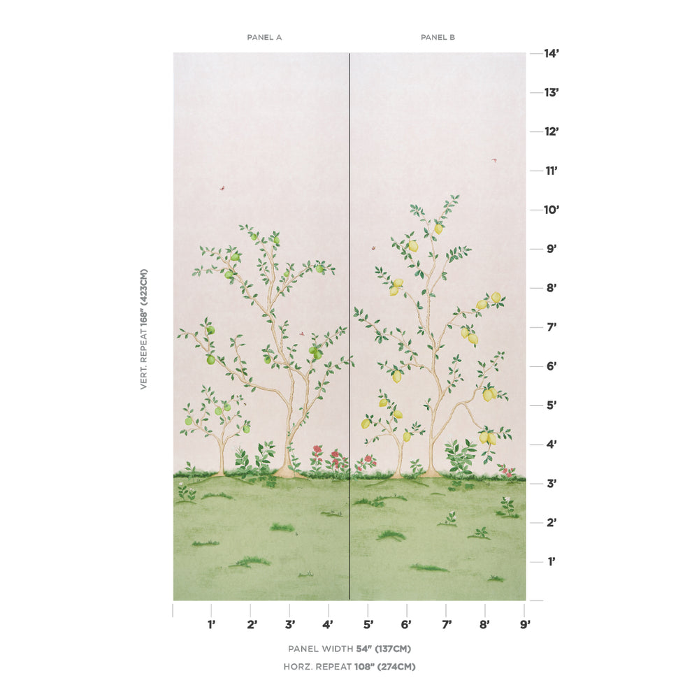 CITRUS BLOSSOM 2 PANEL SET | Blush