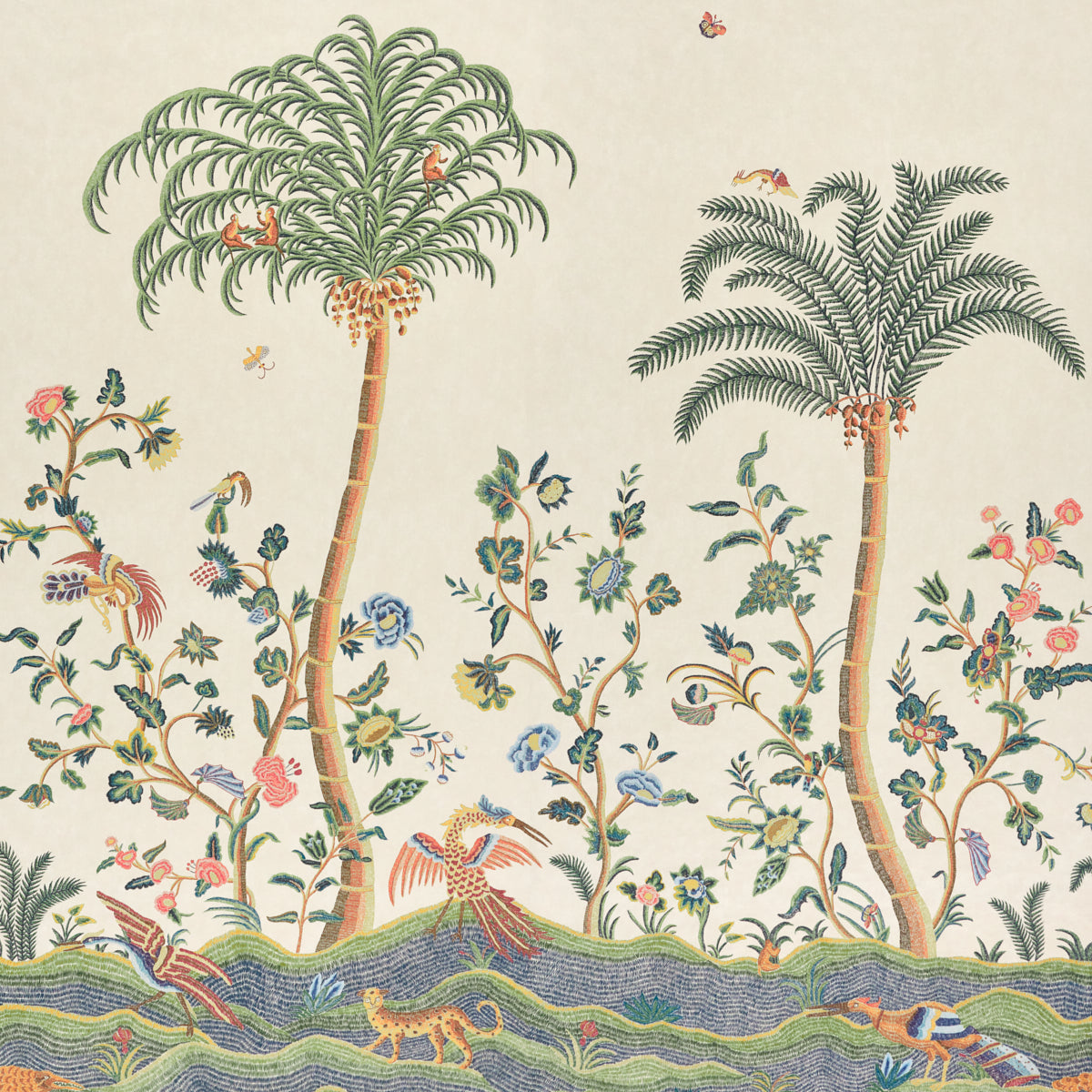 SPOTSWOOD CREWEL 2 PANEL SET | Multi