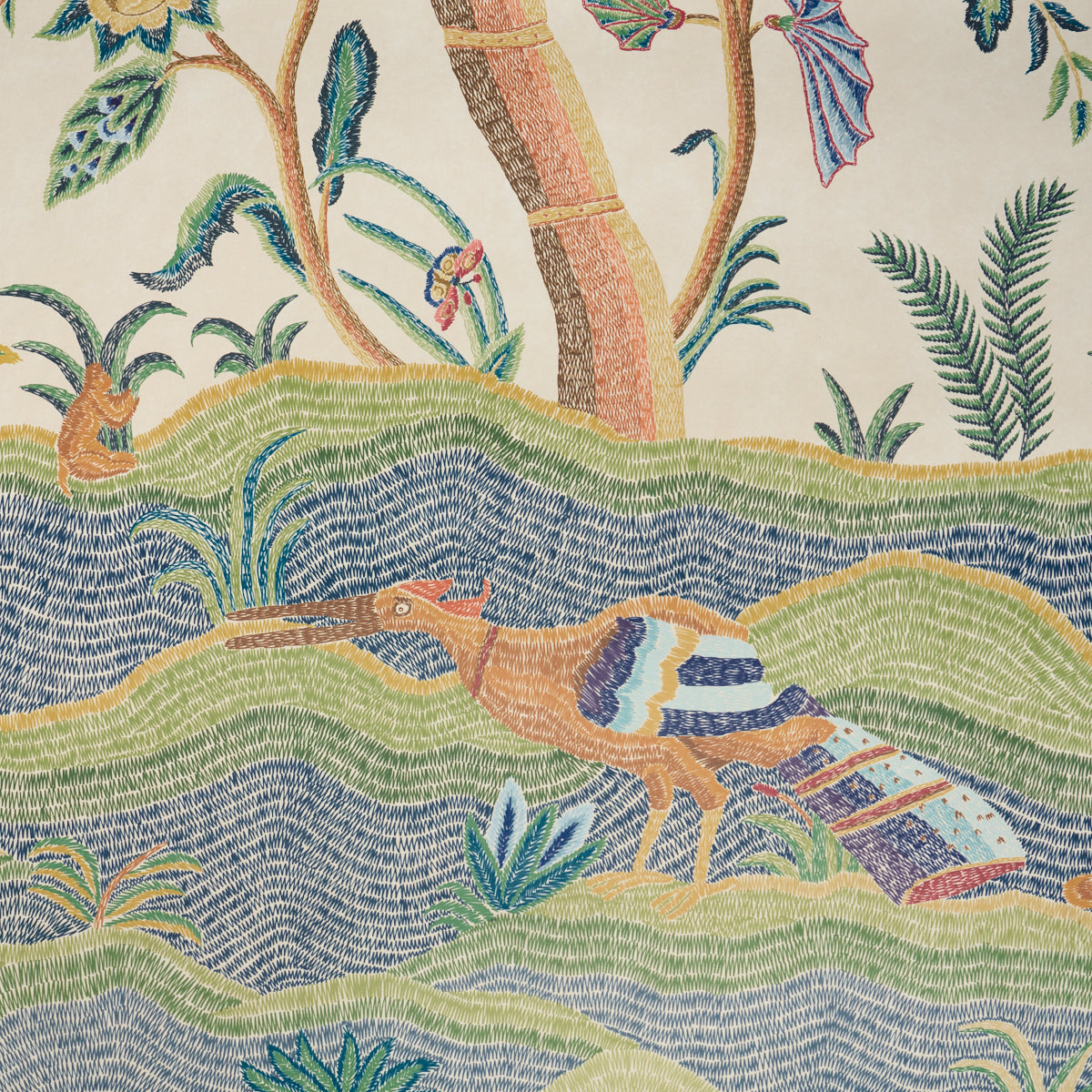 SPOTSWOOD CREWEL 2 PANEL SET | Multi