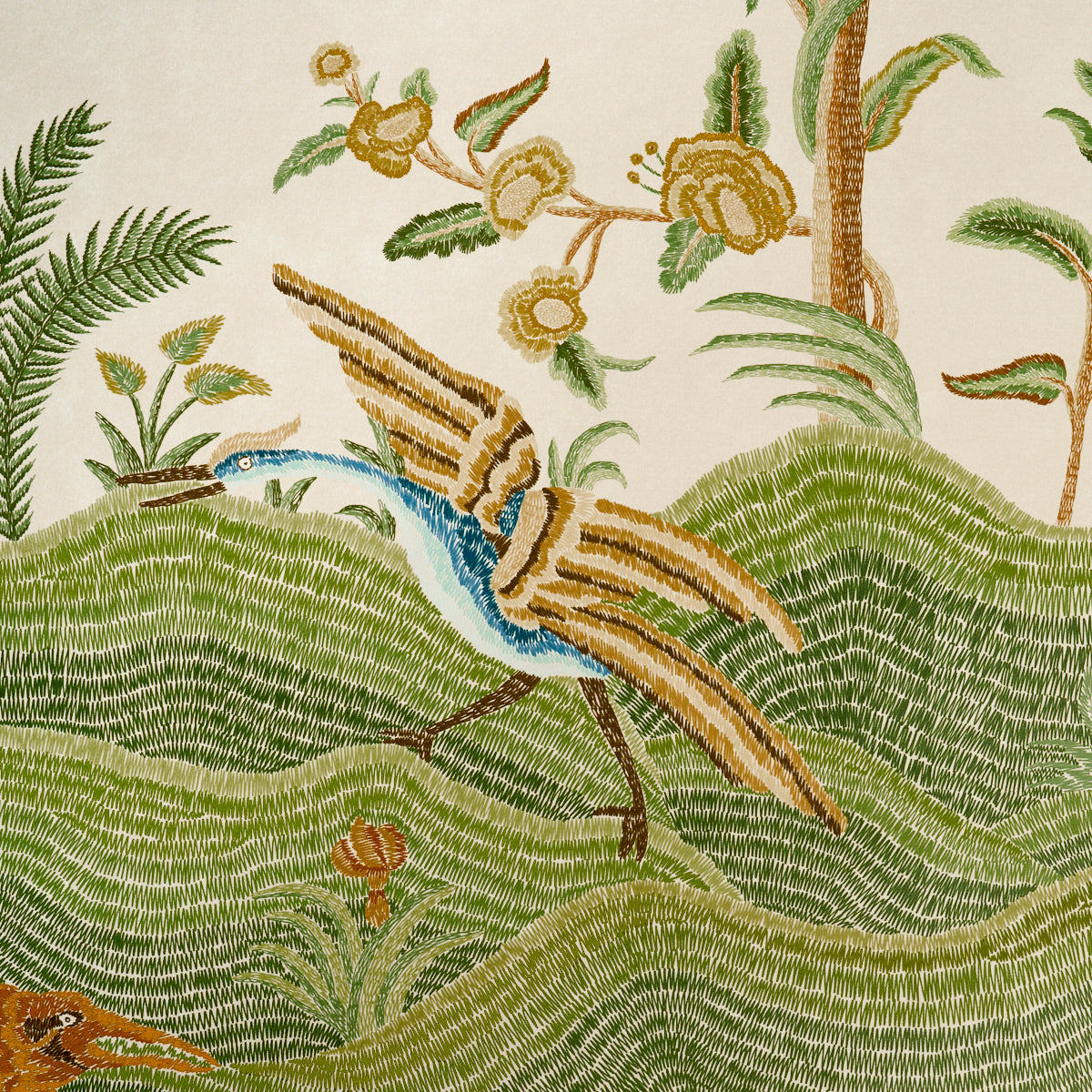 SPOTSWOOD CREWEL 2 PANEL SET | Sage