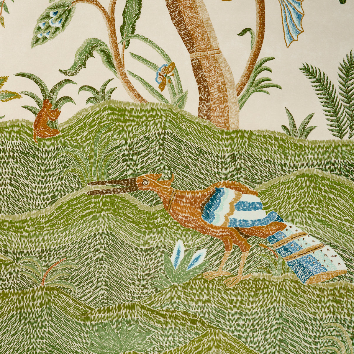 SPOTSWOOD CREWEL 2 PANEL SET | Sage