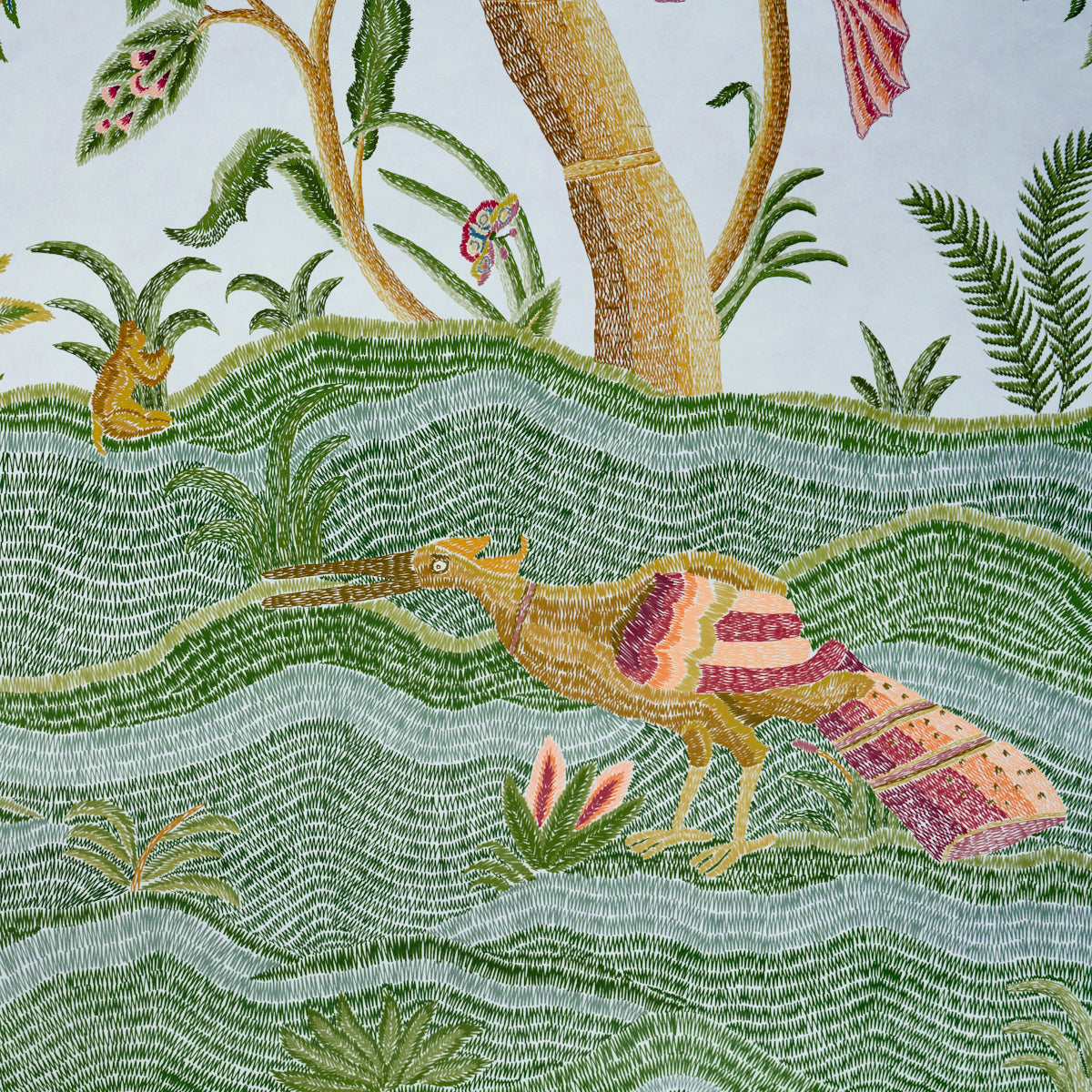 SPOTSWOOD CREWEL 2 PANEL SET | Sky