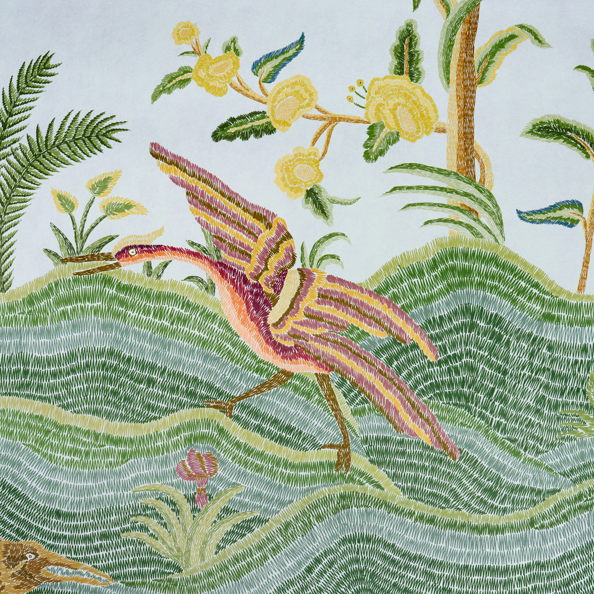 SPOTSWOOD CREWEL 2 PANEL SET | Sky