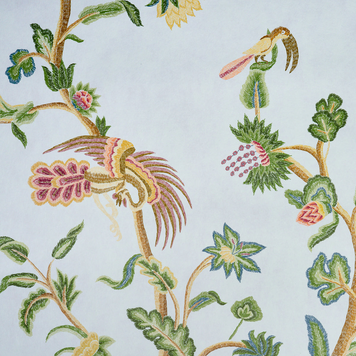 SPOTSWOOD CREWEL 2 PANEL SET | Sky