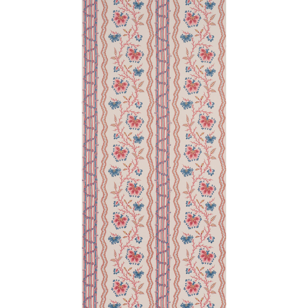 PARVATI FLORAL STRIPE | Vermilion
