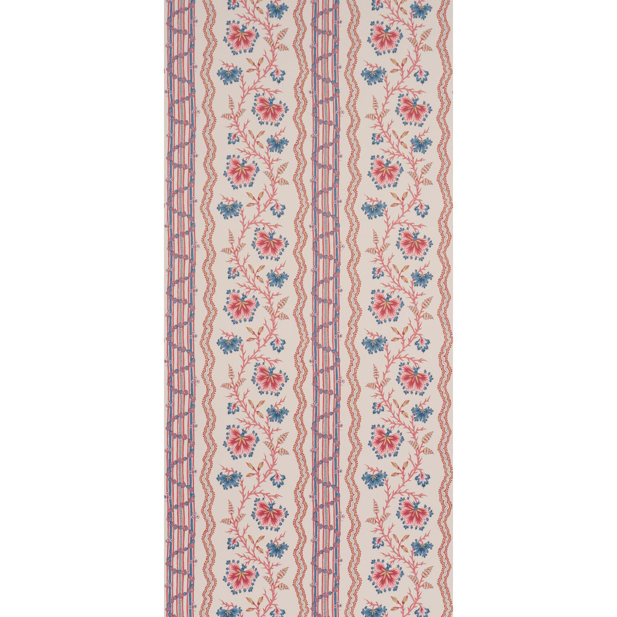 PARVATI FLORAL STRIPE | Vermilion