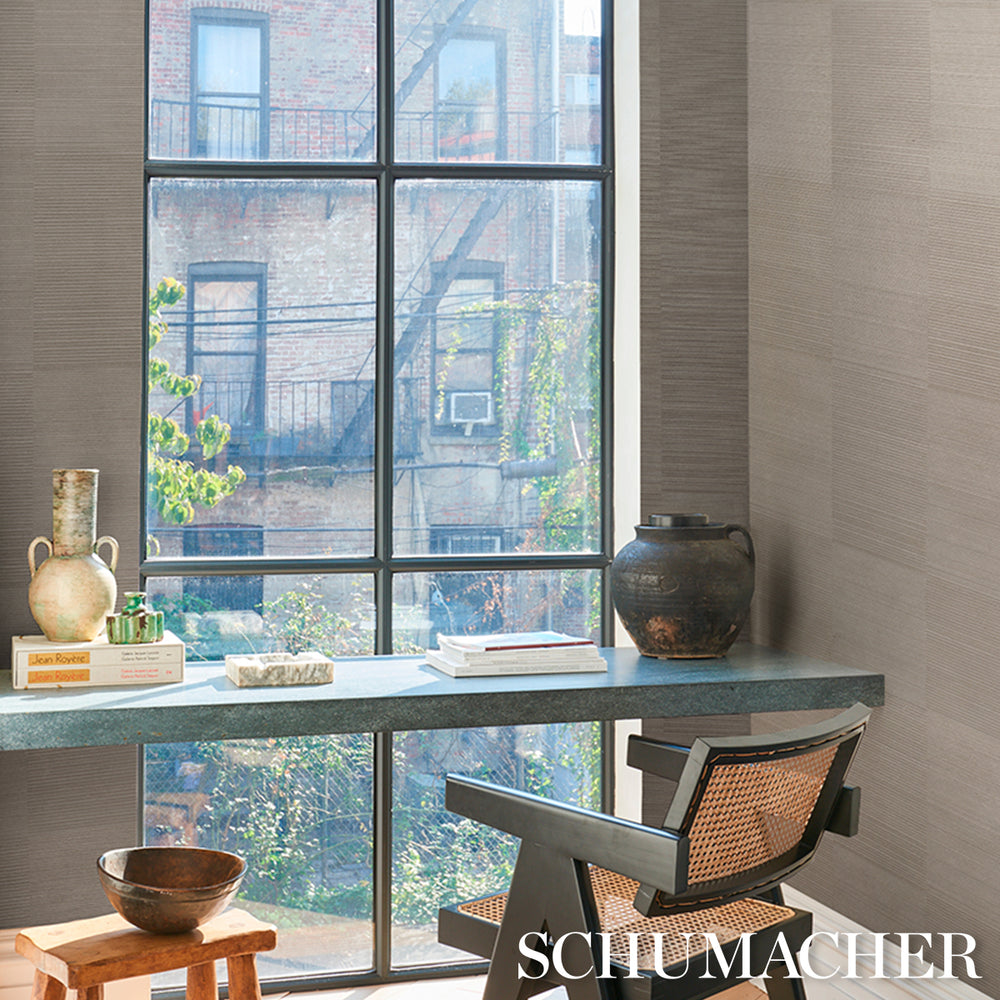 Quinton Offset Rib Wallcovering | Platinum