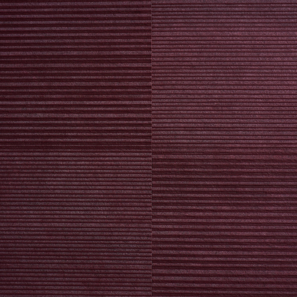 Quinton Offset Rib Wallcovering | Oxblood
