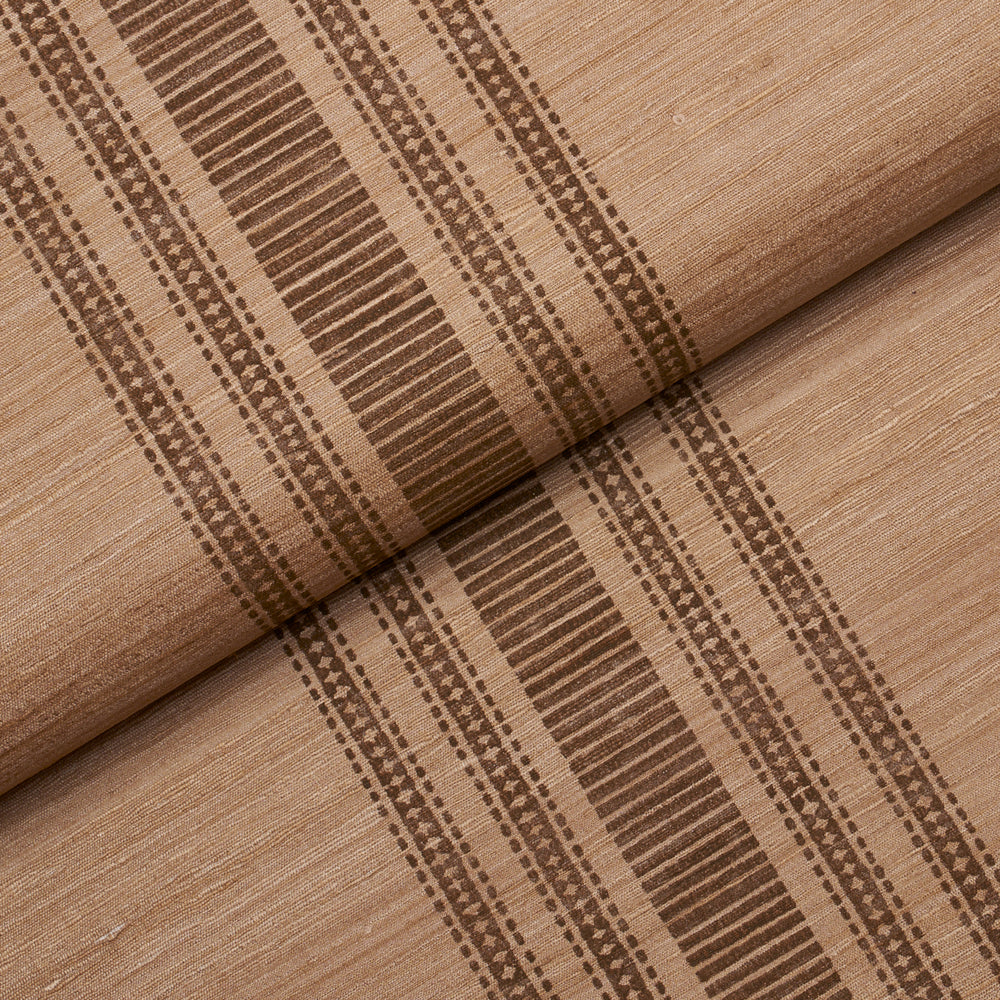 CASSIA SILK STRIPE WALLCOVERING | Walnut