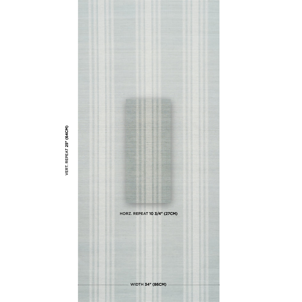 CASSIA SILK STRIPE WALLCOVERING | Sky