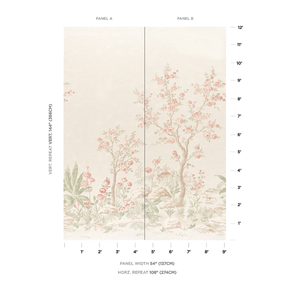 CHARLOTTE'S GARDEN 2 PANEL SET | Petal