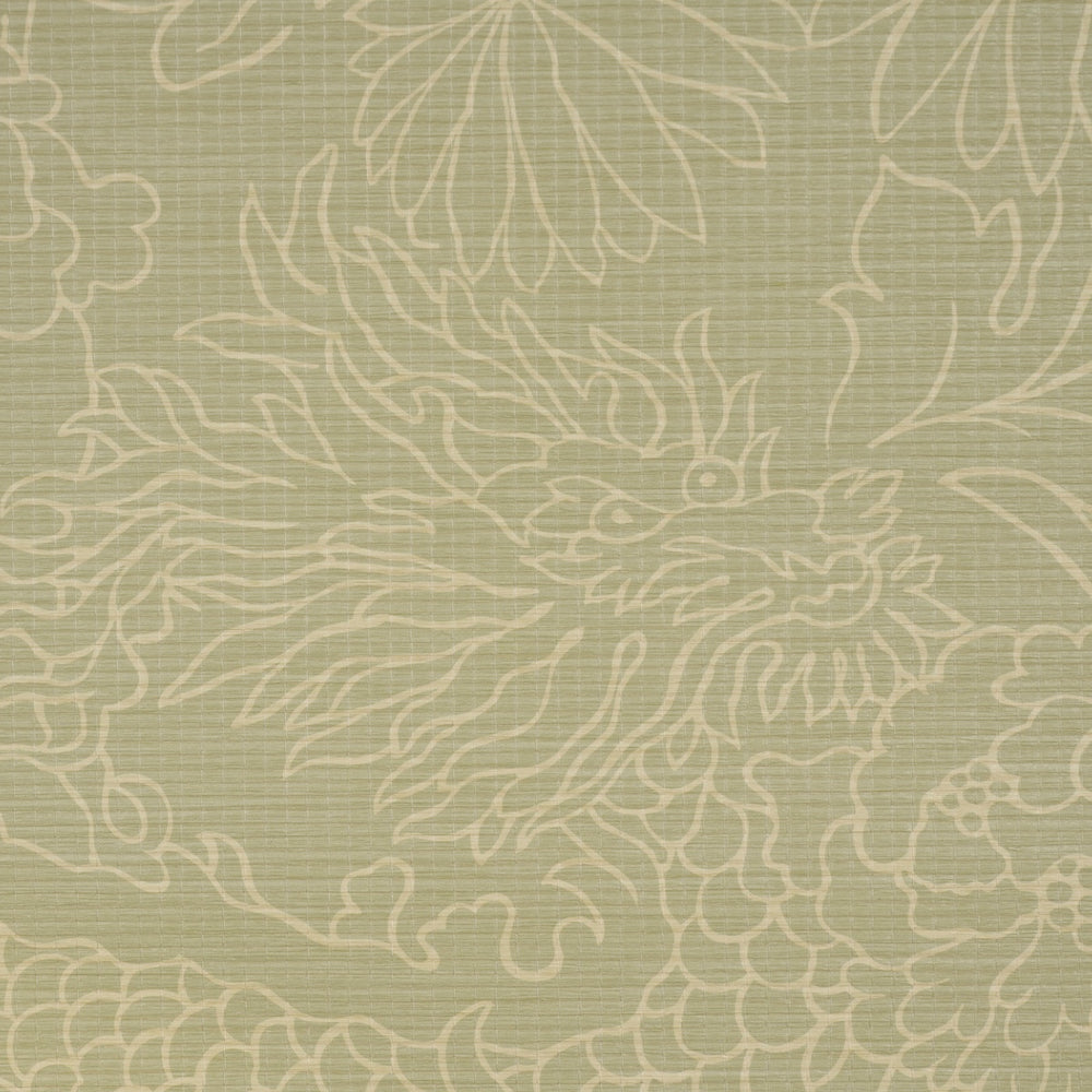 CHIANG MAI DRAGON SILHOUETTE RAFFIA | Sage
